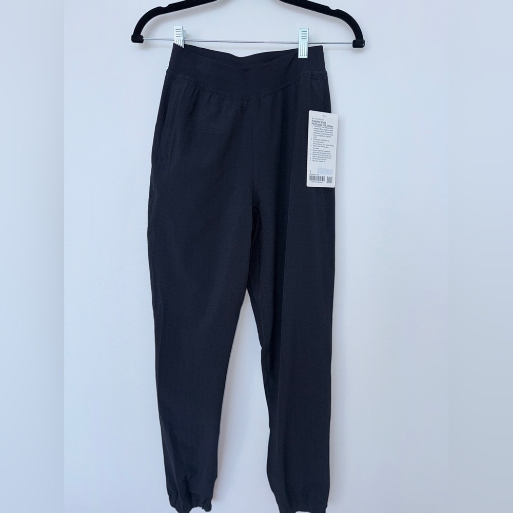 NWT Lululemon Adapted State Perforated HR Jogger | Black | Size 2 - Picture 2 of 5